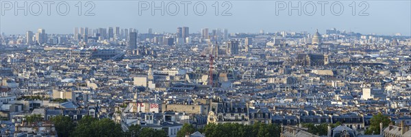 Panorama of Paris from the Sacré-Cur de Montmartre Basilica, Montmartre, Paris, ÃŽle-de-France,