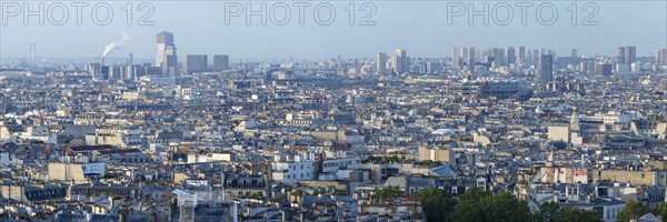 Panorama of Paris from the Sacré-Cur de Montmartre Basilica, Montmartre, Paris, ÃŽle-de-France,