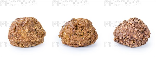 Falafel (close-up shot, selective focus) isolated on white background