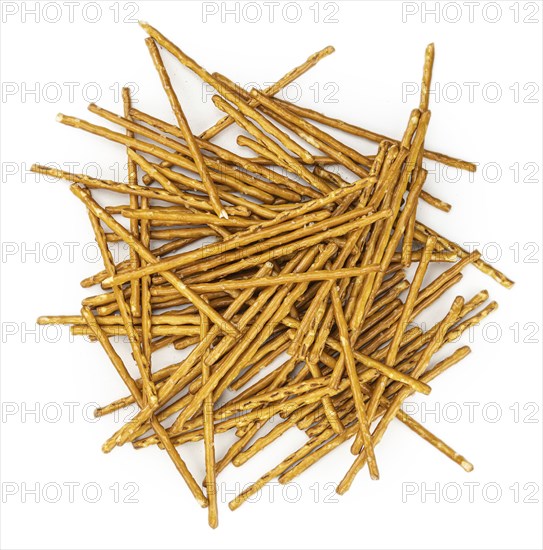 Some fresh made Sal Sticks as detailed close up shot isolated on white background