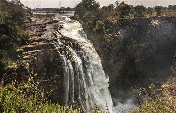 The great Victoria Falls (view from Zimbabwe side) during dry season