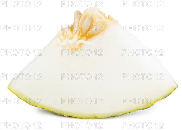 Portion of Futuro Melons (as close-up shot) isolated on white background