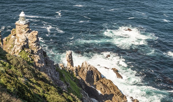 Old lighthouse at Cape Point South Africa during winter season