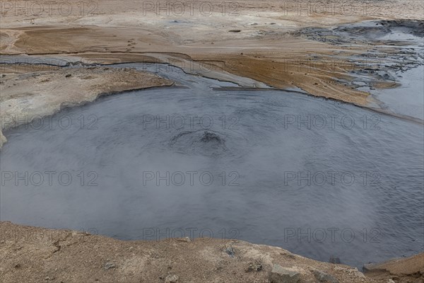 Mud Pots in the Hverir Geothermal Area, north Iceland
