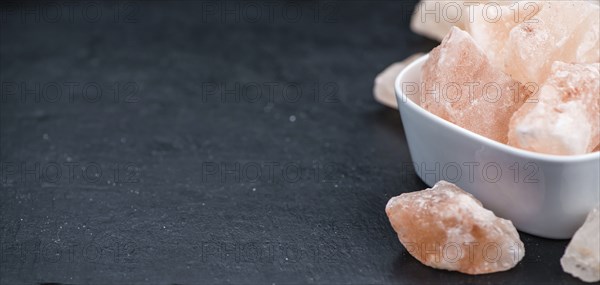 Pink himalayan Salt (selective focus) asdetailed close-up shot