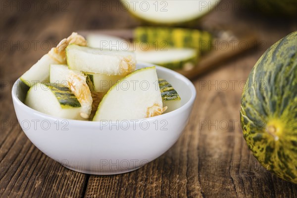 Futuro Melons on a vintage background as detailed close-up shot (selective focus)