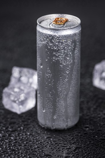 Some fresh Energy Drinks on a vintage slate slab, selective focus, close-up shot