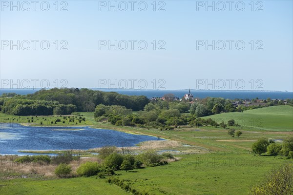 View from Hatbakken Fakkebjerg, Bagenkop, Langeland, Lake, Fyn County, South Fyn Geopark, Det