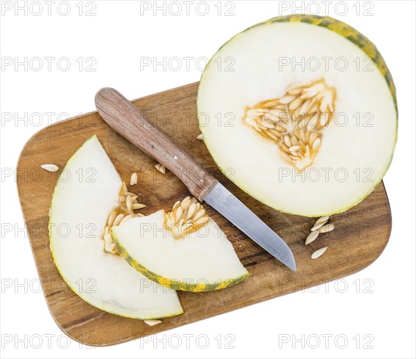 Futuro Melons isolated on white background (selective focus, close-up shot)