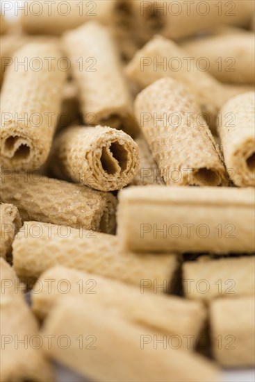 Wafers on a vintage background as detailed close-up shot, selective focus