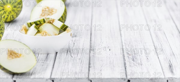 Futuro Melons on a vintage background as detailed close-up shot (selective focus)
