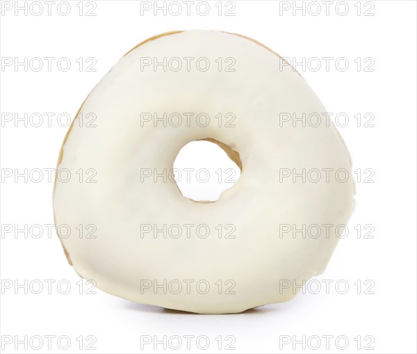 Some fresh made Donuts isolated on white background (close-up shot)