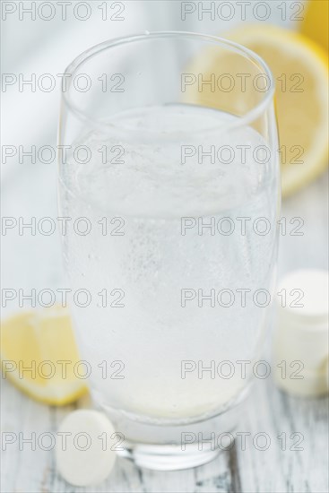 Vitamin C Tablets close-up shot, selective focus