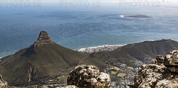 Lions Head, view from Table Mountain (Cape Town, South Africa)