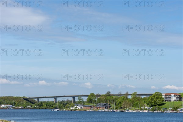 Sonderborg, Als, town of Sonderburg, Alesund Bridge, sailing harbour, Alsen Island, Flensburg