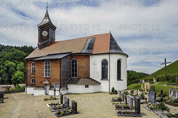 Church of St Martin from 1746 with wooden shingle facades in Eisenbach, Kreuzthal, Markt