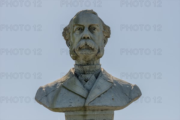 Dybbol, Düppel, Memorial to the German-Danish War of 1864, Bust from the front, King Christian IX,