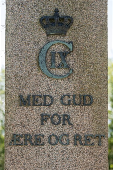 Dybbol, Düppel, Memorial to the German-Danish War of 1864, Memorial column, King Christian IX,