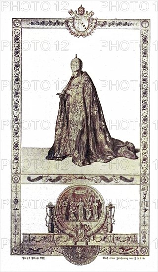 Pius VII, born Count Luigi Barnaba Niccolo Maria Chiaramonti, 14 August 1742, 20 August 1823, was