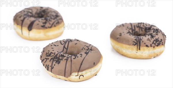 Donuts isolated on white background (selective focus, close-up shot)
