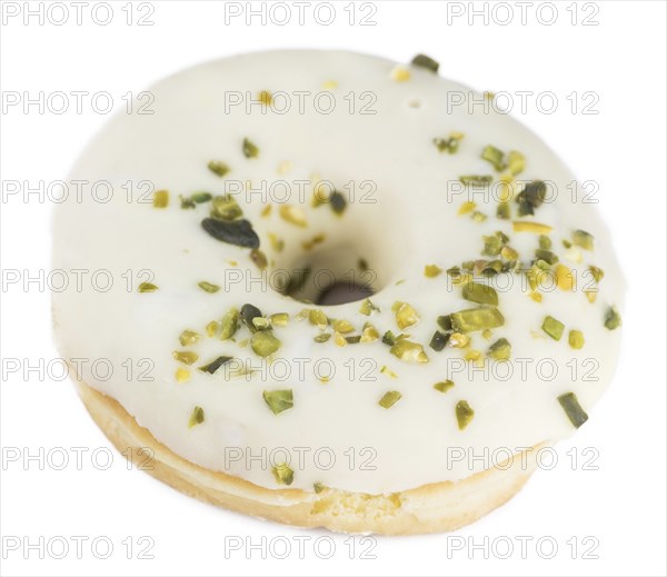 Donuts isolated on white background (selective focus, close-up shot)