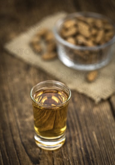 Amaretto (selective focus, detailed close-up shot)