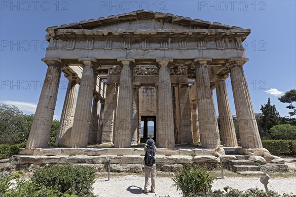 Temple of Hephaestus, god of blacksmithing, Theseion, view from the west, Agora, Athens, Greece,