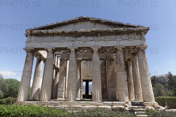 Temple of Hephaestus, god of blacksmithing, Theseion, view from west, Agora, Athens, Greece, Europe