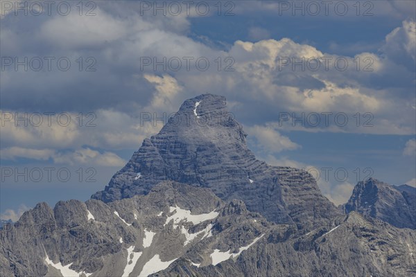 Panorama from the Koblat-Höhenweg on the Nebelhorn to the Hochvogel, 2592m, Allgäu Alps, Allgäu,