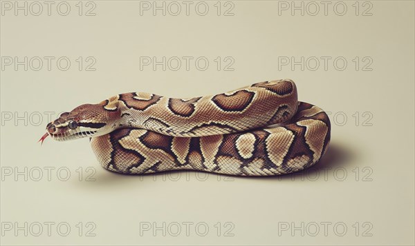 Boa constrictor on neutral background AI generated