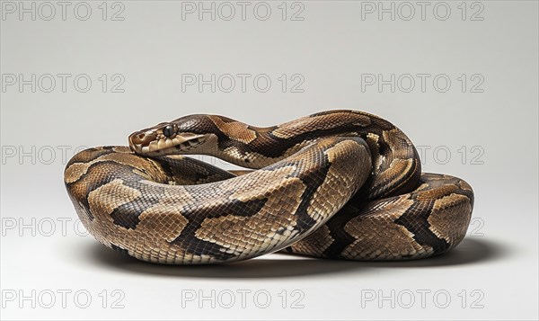 Boa constrictor on neutral background AI generated