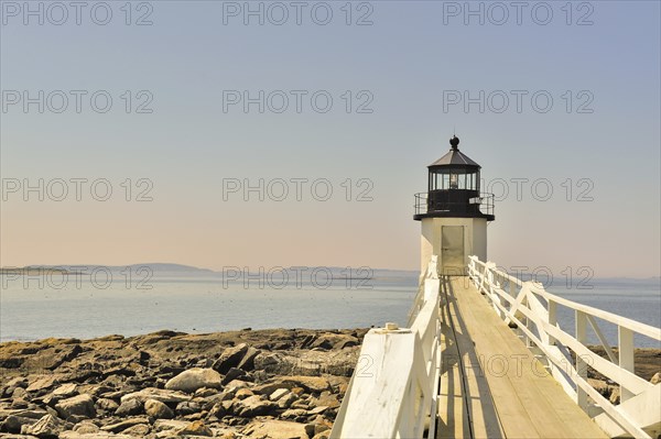 Marshall Point Lighthouse on Penobscot Bay, Port Clyde Maine USA on the Saint George Peninsula at
