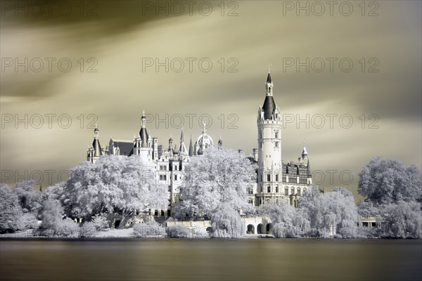 Schwerin Castle Infrared. Schwerin Germany
