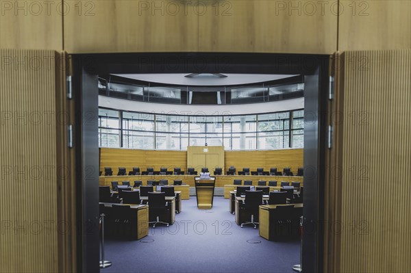 Courtroom at the International Tribunal for the Law of the Sea, photographed in Hamburg, 26 July