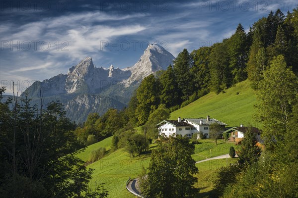 Maria Gern and Watzmann, Berchtesgadener Land, Upper Bavaria, Bavaria, Germany, Europe