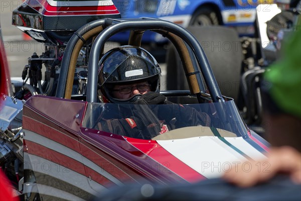 Motorsport, drag racing, pilot in a race car, Napierville, Province of Quebec, Canada, North