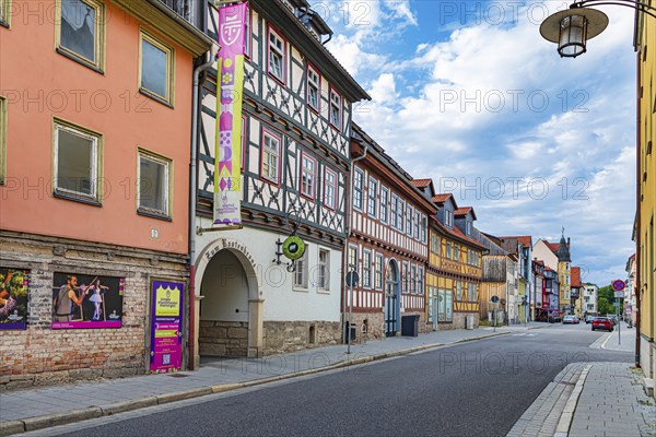 Ernestinerstrasse in Meiningen, Thuringia, Germany, Europe
