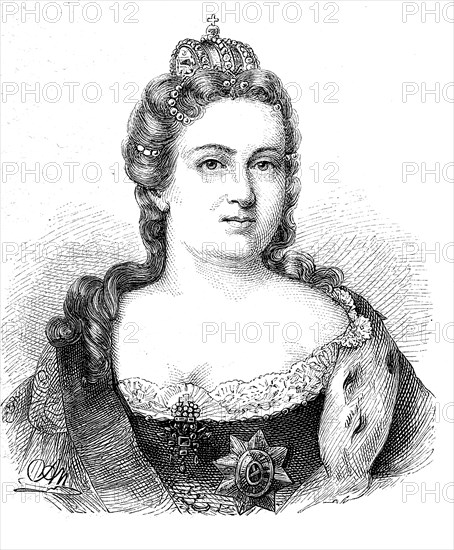 Catherine I Alexeyevna, 15 April 1684, 17 May 1727, was the second woman of Peter the Great,
