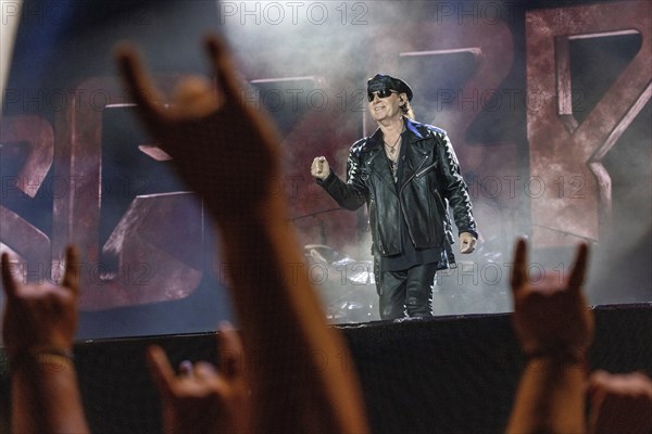 Singer Klaus Meine from the band Scorpions at the Wacken Open Air in Wacken. The traditional metal
