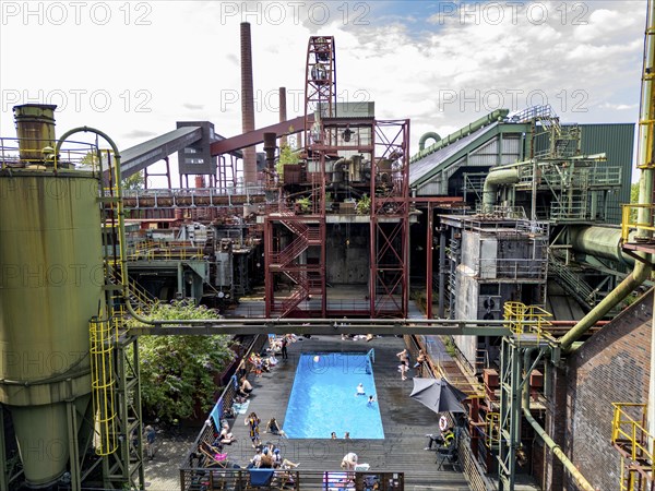 The works swimming pool at the Zollverein coking plant, always in operation during the North