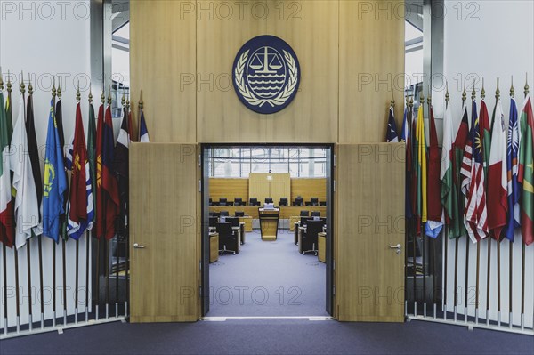 Courtroom at the International Tribunal for the Law of the Sea, photographed in Hamburg, 26 July