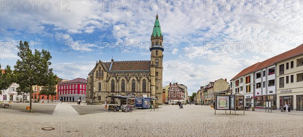 Town church on the market square in Meiningen, Thuringia, Germany, Europe