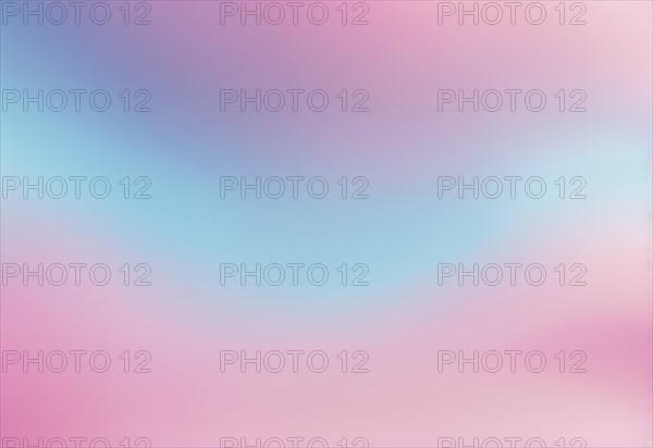 Abstract gradient image combining smooth pink and blue pastel colors with a blurred effect, AI