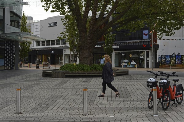 CHRISTCHURCH, NEW ZEALAND, FEBRUARY 24, 2022: An inner city block takes on a new look from the