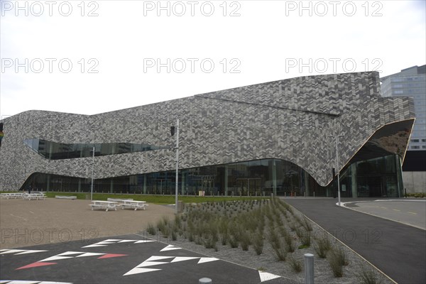 CHRISTCHURCH, NEW ZEALAND, FEBRUARY 24, 2022: The Christchurch conference Centre, Te Pae, dominates