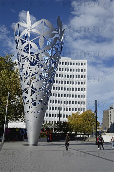 CHRISTCHURCH, NEW ZEALAND, APRIL 20, 2018: The iconic chalic stands in Cathedral Square in