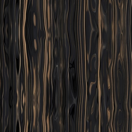 Black Ebony wood seamless pattern, wooden texture AI generated