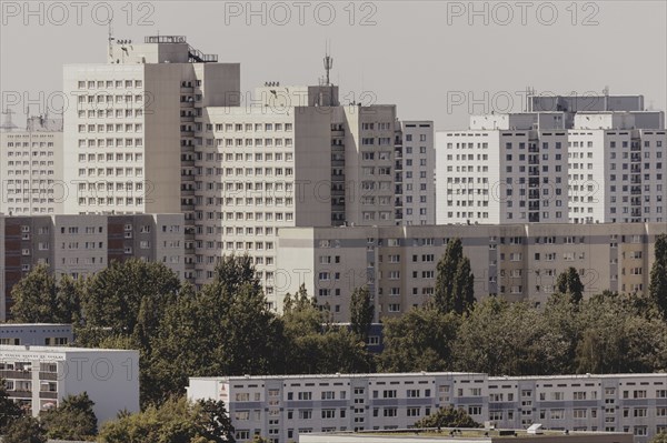 Blocks of flats, photographed in Berlin, 07/08/2024