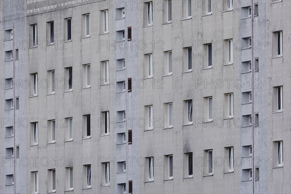 Prefabricated building in Marzahn, photographed in Berlin, 07/08/2024