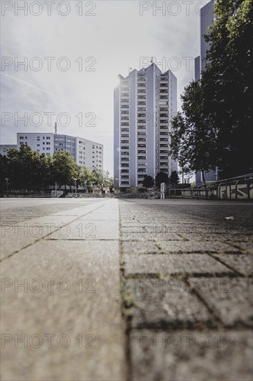 Block of flats, photographed in Berlin, 07/08/2024
